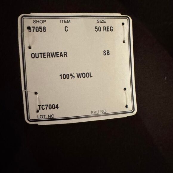 Jos. A. Bank Men’s 50R Chocolate Brown 100% Merino Wool Overcoat Long Dress Coat - Picture 4 of 8